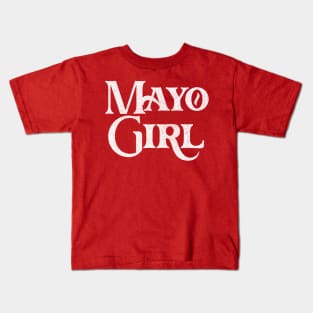 Mayo Girl / Retro Style Typography Apparel Kids T-Shirt